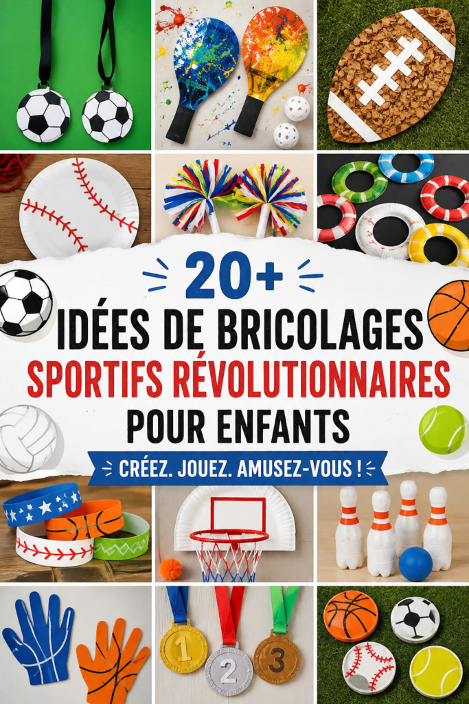 Enfants s'amusant à créer des équipements sportifs DIY
