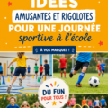 Jeunes enfants s'amusant lors d'une journée sportive à l'école, pratiquant diverses activités physiques.