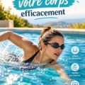 Femme nageant dans une piscine, se musclant et se relaxant à la fois.