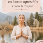 Femme de 60 ans faisant de l'exercice en plein air, symbolisant la vitalité et le bien-être.