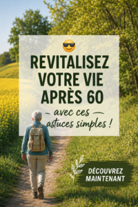 Femme de 60 ans souriante, profitant d'une activité en plein air, symbolisant le bien-être.