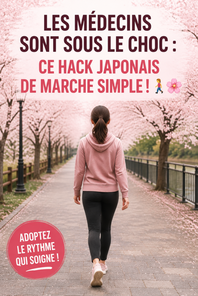 Femme marchant en pleine nature, mettant en pratique une astuce de marche japonaise