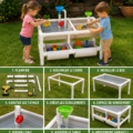Table de sable et d'eau en PVC avec enfants jouant