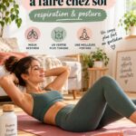 Femme faisant des exercices d'abdos à la maison avec une bonne posture.