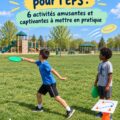 Un groupe d'enfants s'amusant à lancer un Frisbee pendant une activité sportive.
