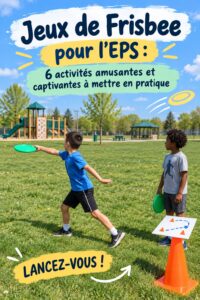 Un groupe d'enfants s'amusant à lancer un Frisbee pendant une activité sportive.