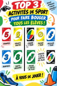 Enfants jouant à une activité sportive en classe pour promouvoir l'exercice physique.