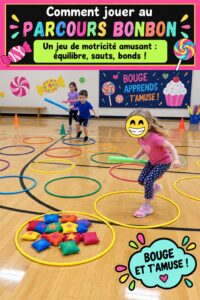 Jeu d'équilibre Candlyland Trail dans un salon familial