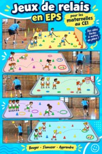 Une course relais entre enfants dans un parc, favorisant l'esprit d'équipe.