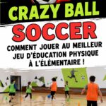 Illustration du jeu Crazy Ball Soccer en classe, enfants jouant ensemble.