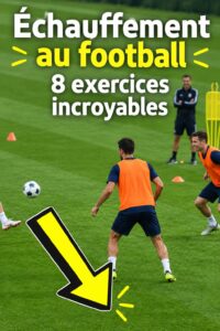 Exercice d'échauffement ludique pour le football avec des femmes sur un terrain.