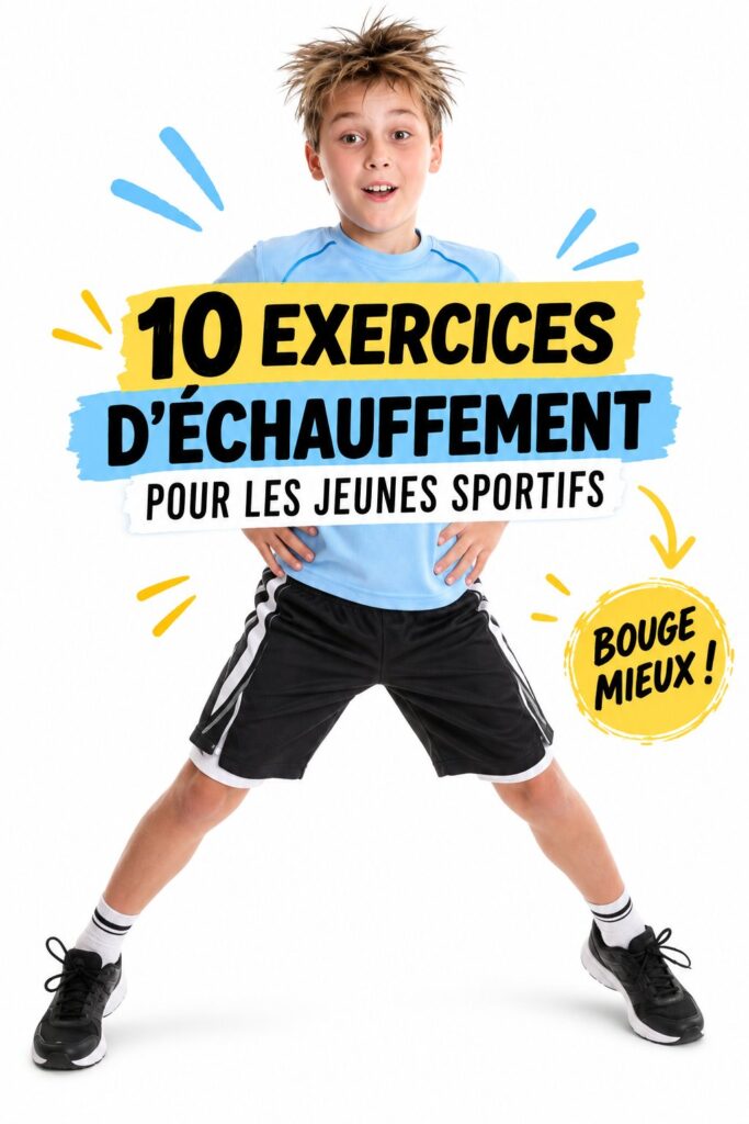 Groupe de jeunes athlètes s'échauffant avec des exercices dynamiques.