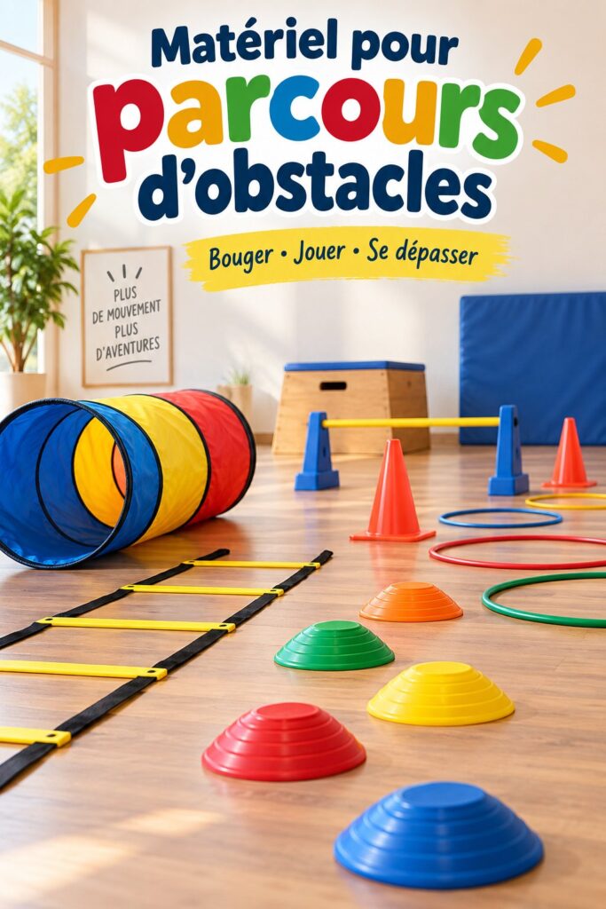 Parcours d'obstacles avec divers équipements adaptés