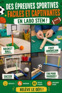 Élèves participant à un événement sportif en classe, explorant des activités STEM