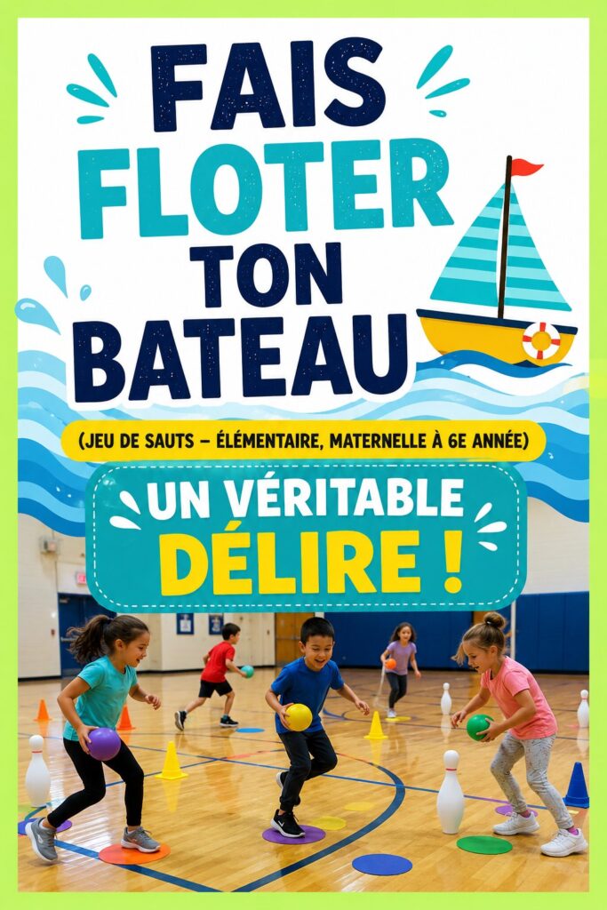 Enfants s'amusant à jouer à Float Your Boat lors d'une leçon de sport.