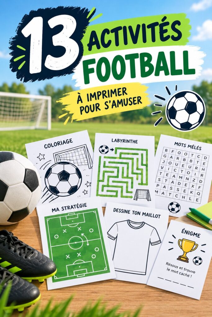 Imprimés colorés sur le football pour enfants
