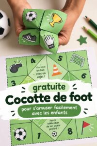 Enfants jouant à un jeu de football imprimé, amusés et plein d'énergie.