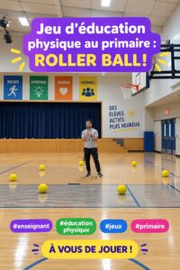 Un groupe d'enfants s'amusant en jouant au roller ball dans une salle de sport
