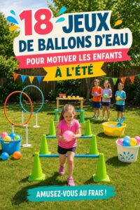 Un groupe d'enfants éclaboussés par des ballons d'eau au bord d'une piscine pendant un anniversaire d'été