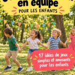 Des enfants jouant à des jeux d'équipe dans un parc, montrant joie et collaboration.