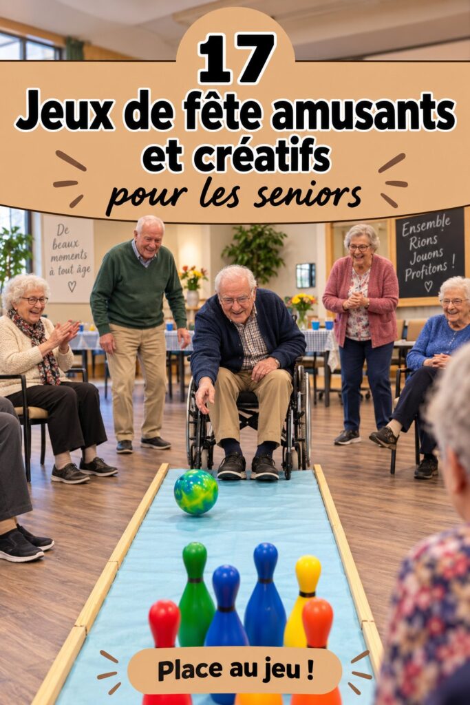 Un groupe de seniors jouant à des jeux de société lors d'une fête