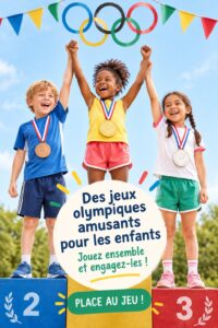 Une famille s'amusant à jouer à des jeux Olympiques dans le jardin.