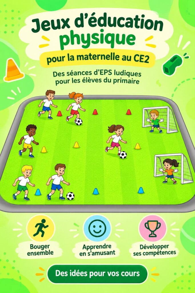 Une poursuite de groupe d'enfants jouant à un jeu de mouvement, illustrant l'activité physique pour les jeunes.
