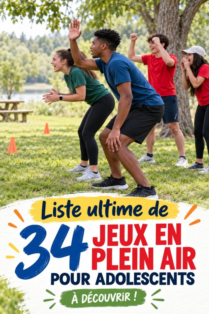Jeunes adolescents jouant à des jeux en plein air pendant l'été, rires et bonne humeur au rendez-vous.