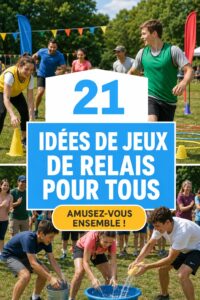 Une famille s'amuse en jouant à des jeux de relais dans un parc.