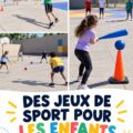 Enfants qui jouent à un jeu sportif en plein air, s'amusant et se défiant les uns les autres.