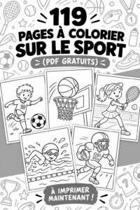 Pages de coloriage sportives à imprimer, offrant une expérience créative ludique.